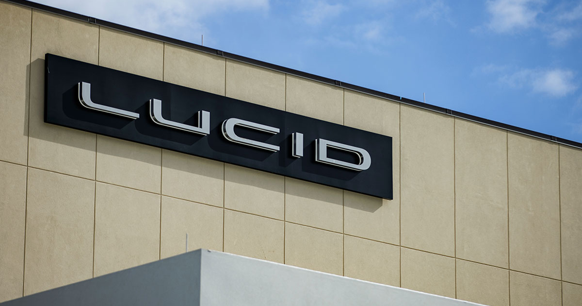 Lucid Air electric vehicle parked
