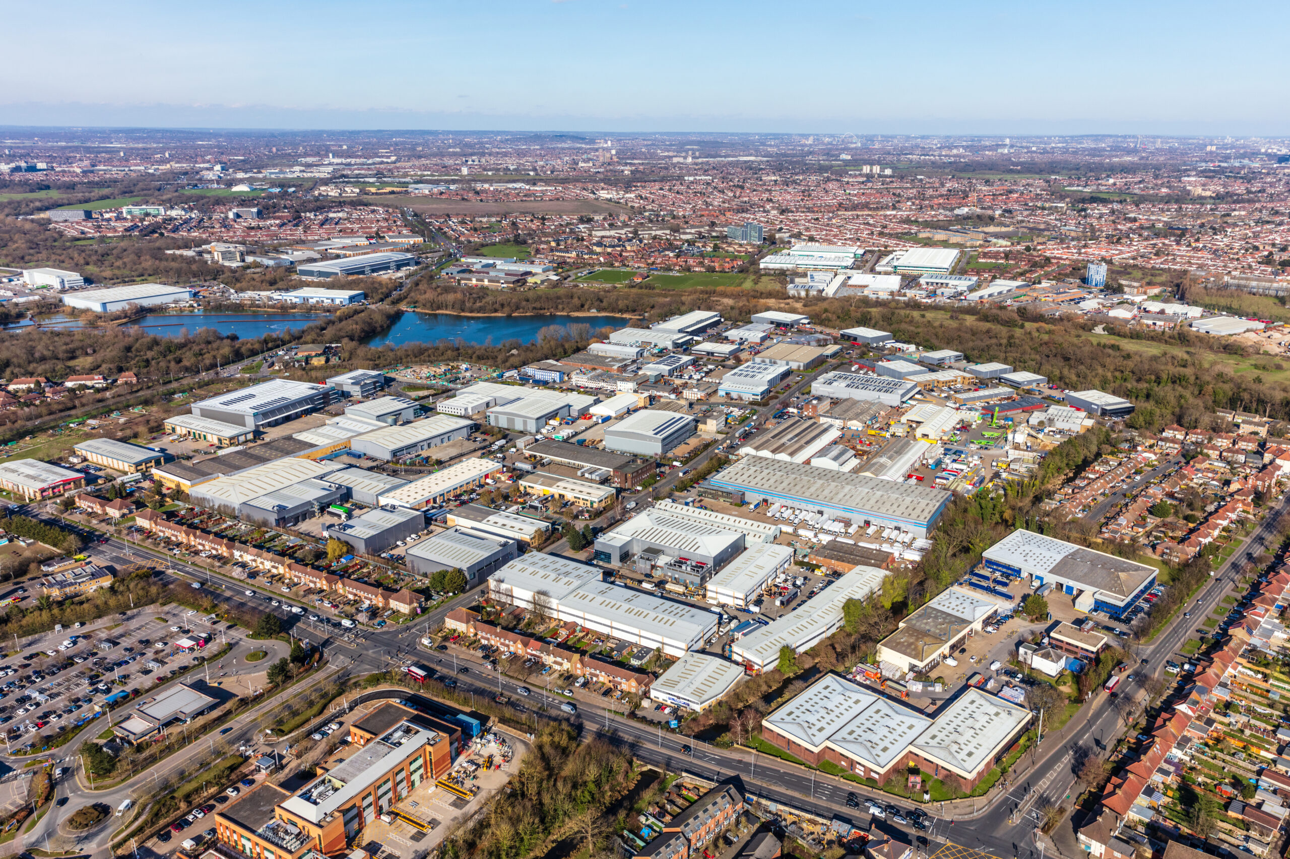 Warehouse facility with OYH Network branding