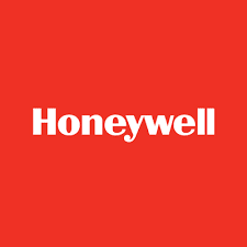 Brady Corporation logo next to Honeywell logo with a background of warehouse shelves