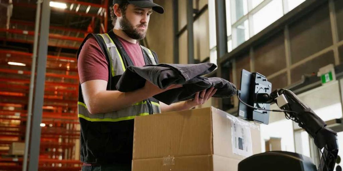 Two Boxes AI returns processing platform in action at a warehouse