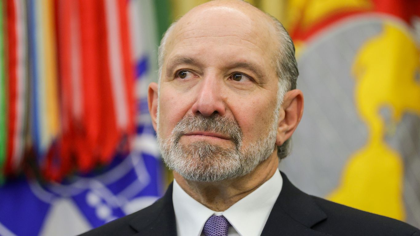 Howard Lutnick phone call graphic with GOP and crypto PAC icons over Texas map