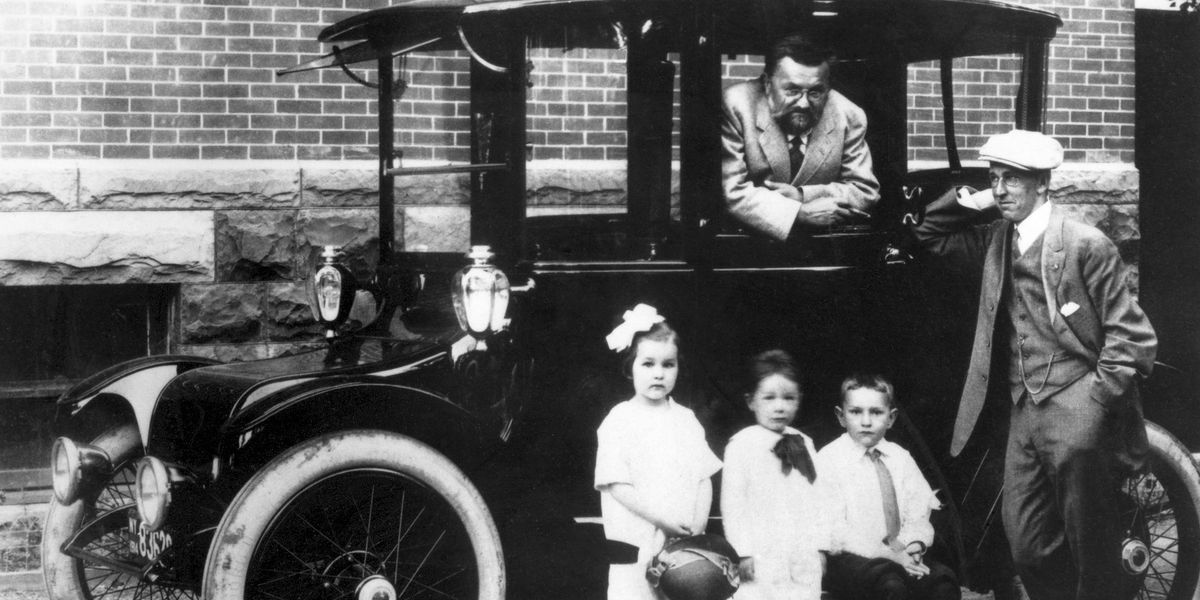 Restored 1914 Detroit Electric sedan owned by Charles Proteus Steinmetz, on display at Union College