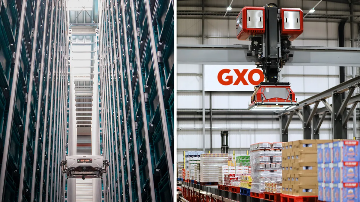 GXO Accelerator program illustration showing startups collaborating with logistics teams on warehouse tech