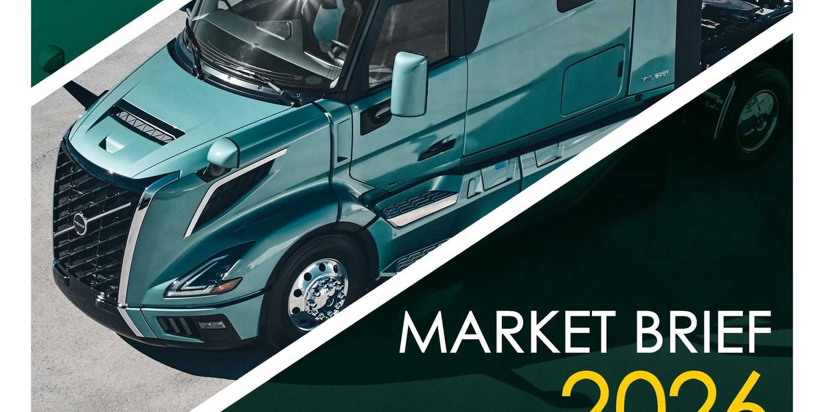 A diverse fleet of trucks including electric, natural gas, and conventional diesel models parked in a yard, symbolizing fleet diversification.